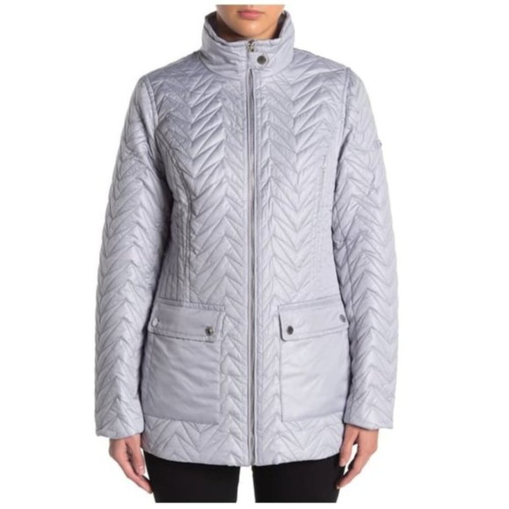 Via Spiga Quilted Cargo Jacket